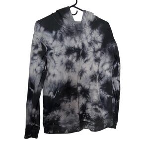 Lululemon All Yours Hoodie Sweatshirt Gray Earth Dye Plant Base Tie Dye Sz 8